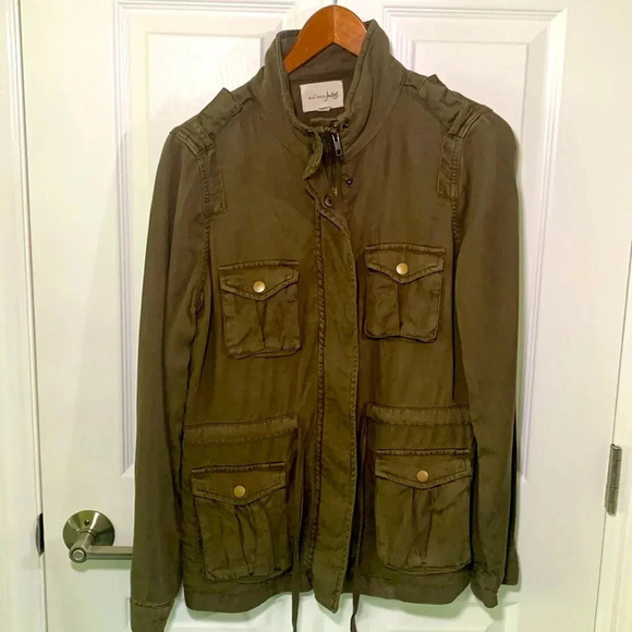 Maison Jules Jackets & Blazers - Maison Jules army green utility jacket size medium